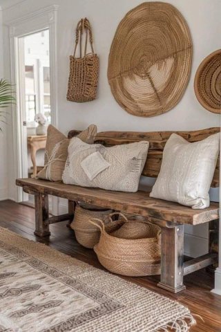 Abanico Pai Pai Mimbre Trenzado Decoración