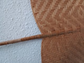 Abanico Pai Pai Mimbre Trenzado Decoración