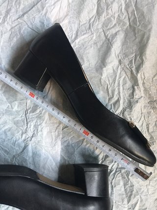 Antea Tacones Negros Cuero Talla 37
