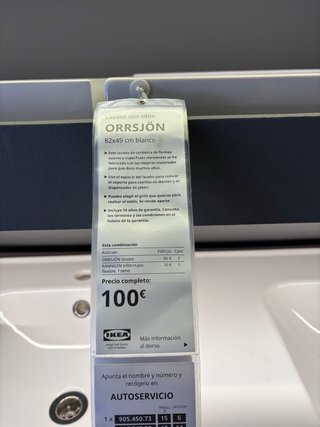 Encimera de lavabo de cerámica ORRSJÖN