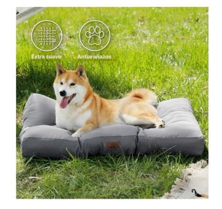 Cama Perro Impermeable Mediano Gris Oscuro