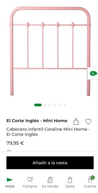 Cabecero metálico blanco 90