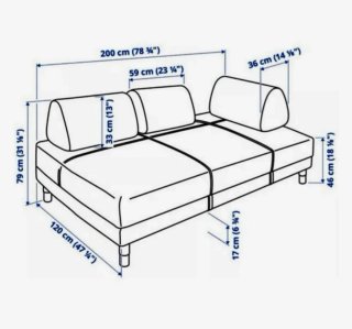Sofá Cama Flottebo Gris Ikea