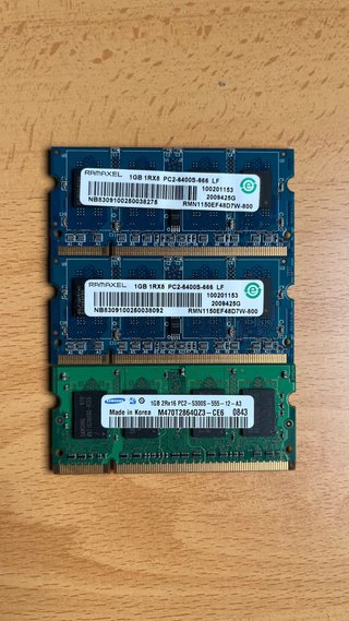 LOTE MEMORIA RAM DDR2 SO-DIMM 3 GB