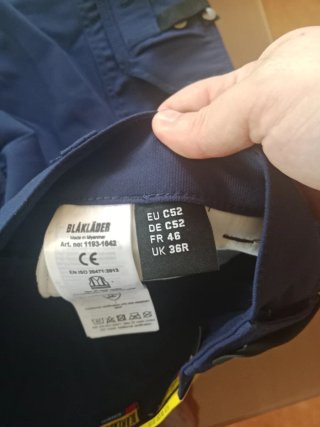 Con etiquetas Pantalón de trabajo Blaklader azul y