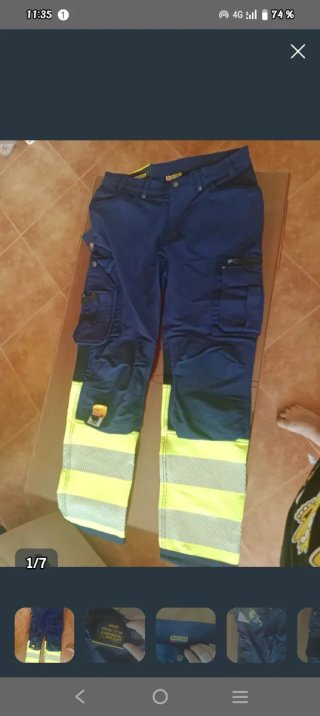 Con etiquetas Pantalón de trabajo Blaklader azul y