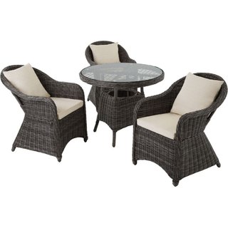 Set da salotto in rattan e alluminio Zürich 3+1