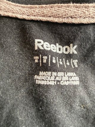 Camiseta Reebok Negra Talla S