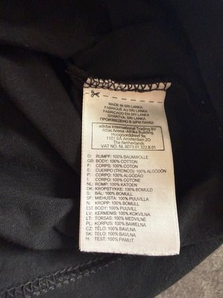 Camiseta Reebok Negra Talla S