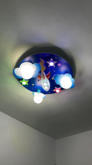 Lámpara infantil cohete 3 luces