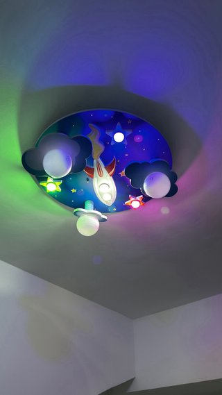 Lámpara infantil cohete 3 luces