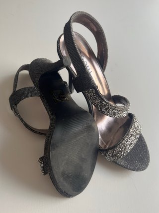 Zapatos de fiesta Moow negros y plateados