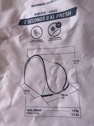 Carpa Quechua 2 Segundos XL Fresh