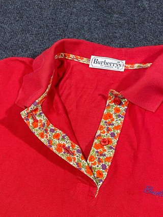 Polo Burberry Vintage rojo Talla XL original 100%