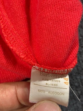 Polo Burberry Vintage rojo Talla XL original 100%