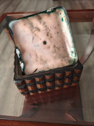 Joyero de madera con esmalte