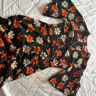 Vestido largo flores S