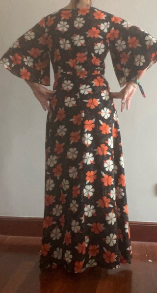 Vestido largo flores S
