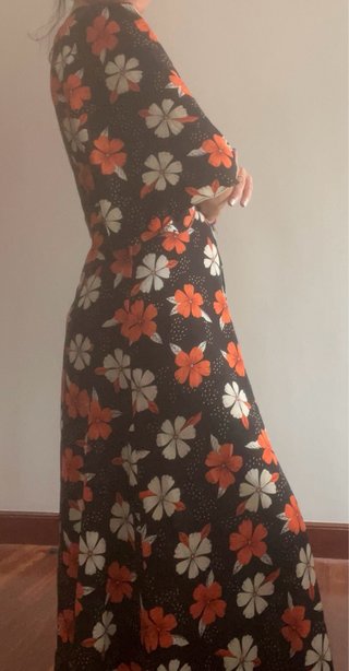 Vestido largo flores S