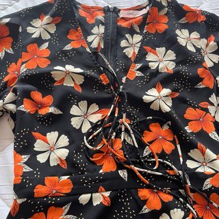 Vestido largo flores S