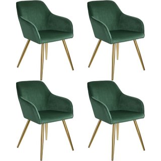 Sedia Marilyn effetto velluto oro · Metallo · Sedie