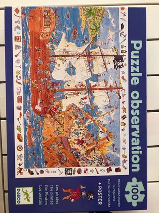 Puzzle Djeco 100 piezas Piratas