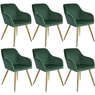 Sedia Marilyn effetto velluto oro · Metallo · Sedie
