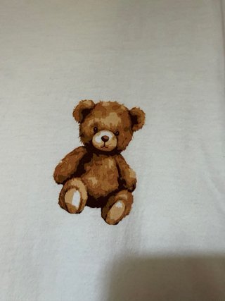Pijama blanco con ositos marrones