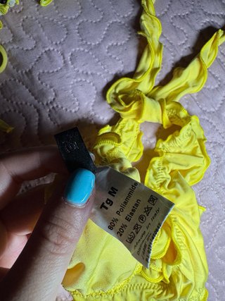 Bikini Ragazza 2 Top Multicolore/Giallo Taglia S/M
