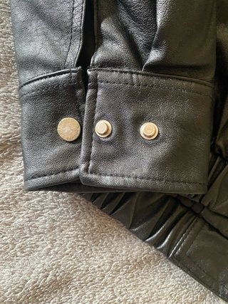 Bershka Chaqueta Cuero Negra