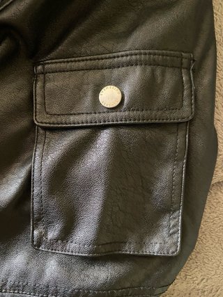 Bershka Chaqueta Cuero Negra