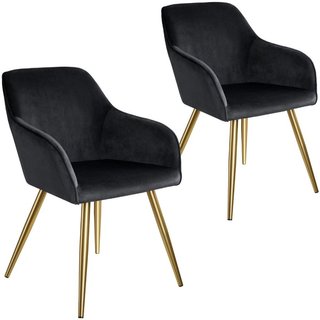 Sedia Marilyn effetto velluto oro · Metallo · Sedie