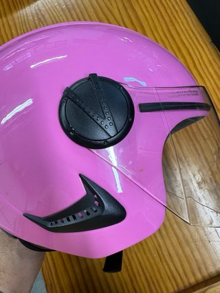 Casco Moto Rosa Infantil