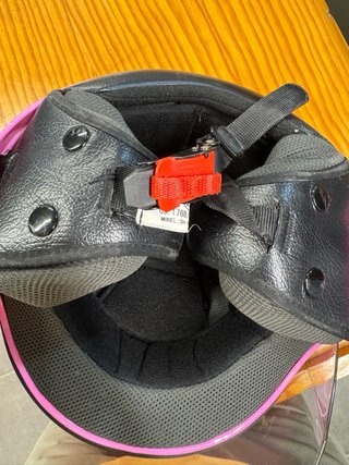 Casco Moto Rosa Infantil
