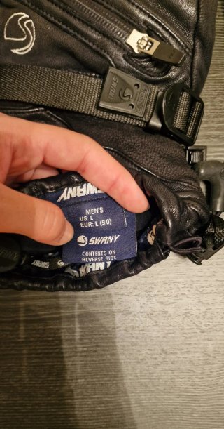 Guantes Swany Hombre Negros de cuero
