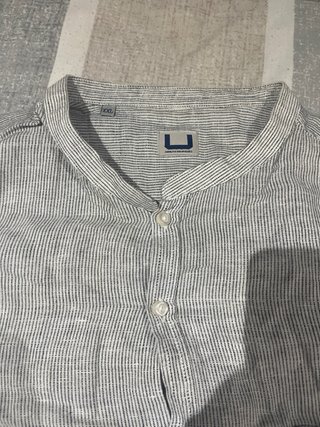 Camisa Adolfo Dominguez cuello mao rayas verano