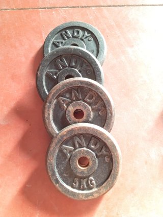 12 discos de 5 kg