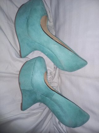 Zapatos de fantasía color turquesa