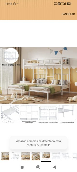 Literas triples metálicas blancas Precio real 350!