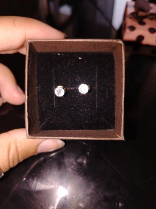 Pendientes oro y blanco