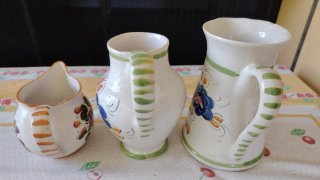 Brocche ceramica Castelli Abruzzese vintage