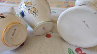 Brocche ceramica Castelli Abruzzese vintage