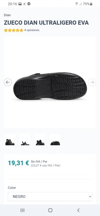 Zuecos tipo Crocs negros "Made in Spain"