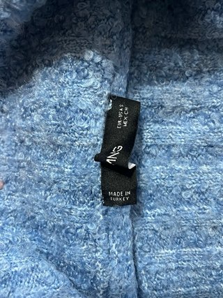 Jersey Mango azul escote Bardot
