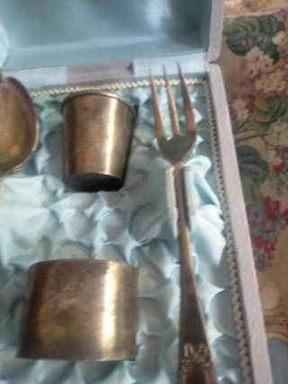 Ajuar antiguo 50 bañado en plata
