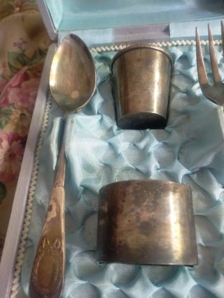 Ajuar antiguo 50 bañado en plata