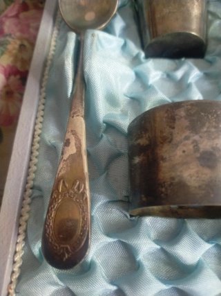 Ajuar antiguo 50 bañado en plata