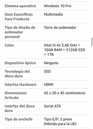 PC Ordenador Gaming Negro con Luces Azules