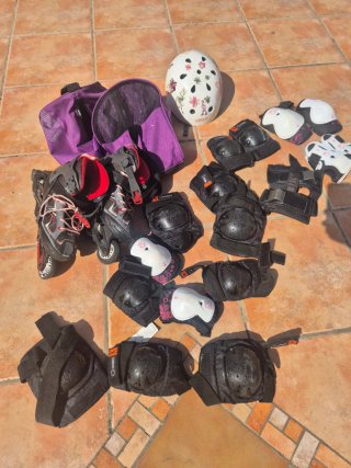 Patines Decathlon + Casco y Protecciones