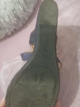 Sandalias Unisa Plataforma Gris/Plata
